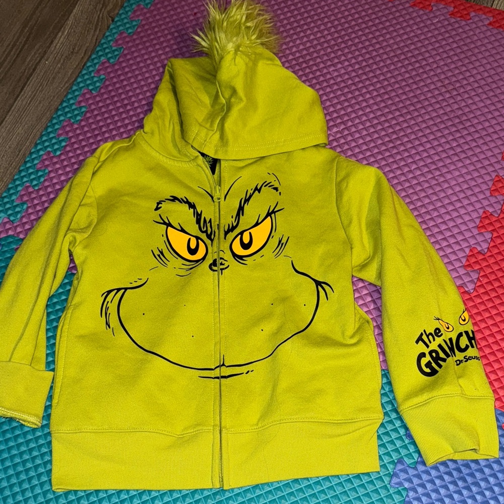 Dr. Seuss Grinch Kids Hoodie - Bright Green